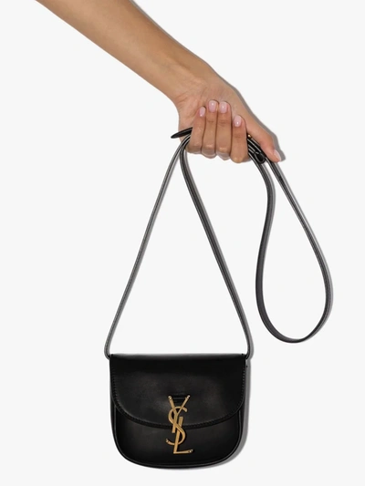 Shop Saint Laurent Black Kaia Mini Leather Satchel Bag