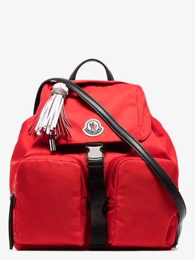 Shop Moncler Red Dauphine Large Backpack