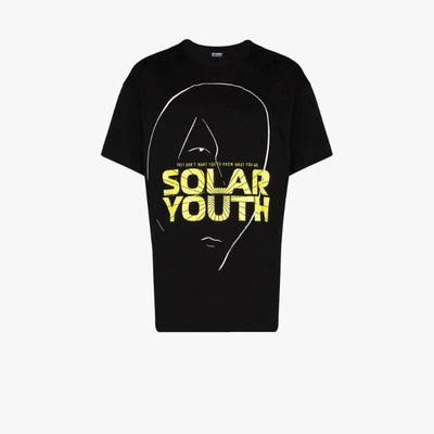 Shop Raf Simons Solar Youth Logo T-shirt In Black