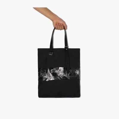 Shop Maison Margiela Black Belt Handle Tote Bag