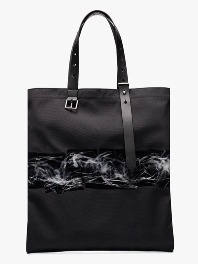 Shop Maison Margiela Black Belt Handle Tote Bag