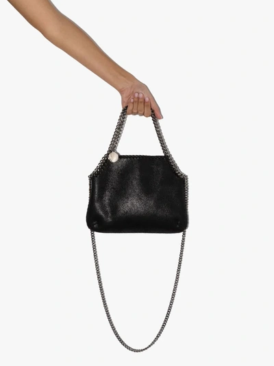 Shop Stella Mccartney Black Falabella Faux Leather Shoulder Bag