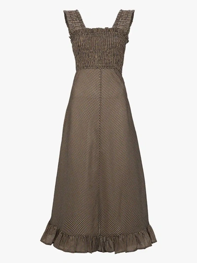 Shop Ganni X Browns 50 Sleeveless Seersucker Maxi Dress
