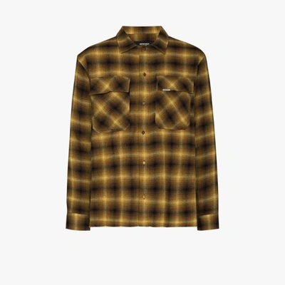 Shop Represent Checked Flannel Shirt In Yellow