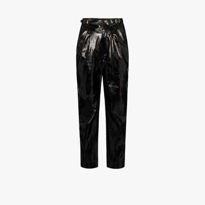 Shop Rotate Birger Christensen Wilde Faux Leather Trousers In Black