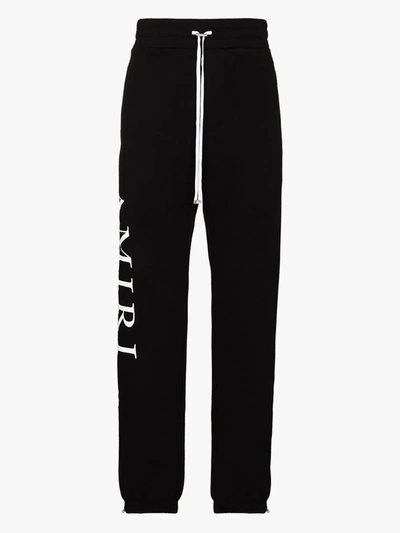 Shop Amiri Large Logo Sweatpants In Black