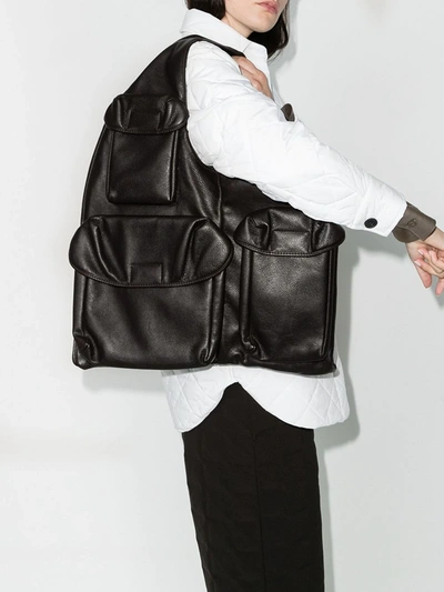 Shop Lemaire Brown Reporter Leather Shoulder Bag