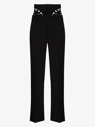 Shop Y/project Cutout High Waist Trousers In Black