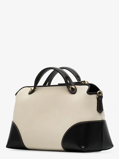 Shop Fendi Neutral By The Way Canvas Cross Body Bag In Neutrals