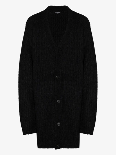 Shop Ann Demeulemeester V-neck Chunky Knit Cardigan In Black