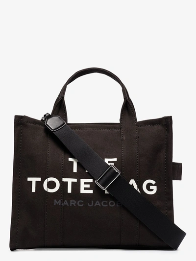 Shop Marc Jacobs Black The Small Traveller Tote Bag