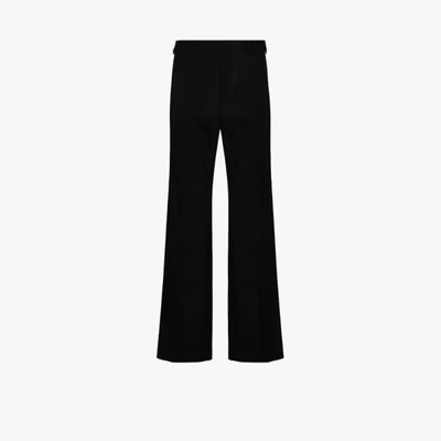 Shop Casablanca Striped Wide Leg Trousers In Black