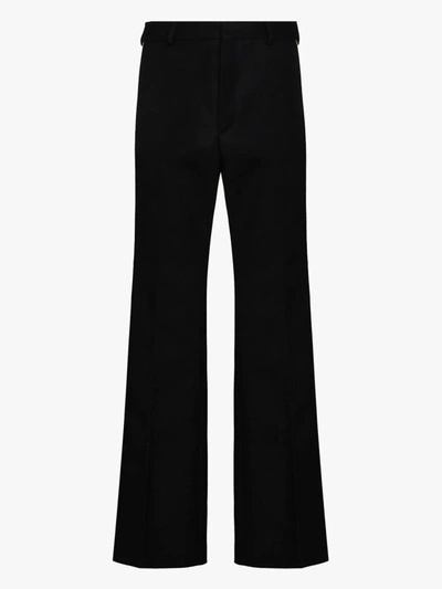 Shop Casablanca Striped Wide Leg Trousers In Black