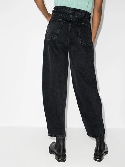 Shop Agolde Balloon High-rise Jeans In Black