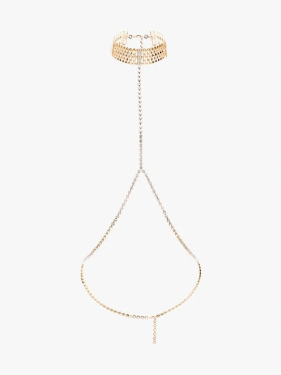 Shop Alessandra Rich Gold-plated Crystal Body Chain