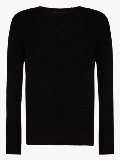 Shop Palm Angels Back Logo Intarsia Sweater - Men's - Other Fibers/polyamide/wool In Black