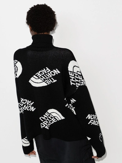 Shop The North Face Logo Intarsia Wool Sweater In Black