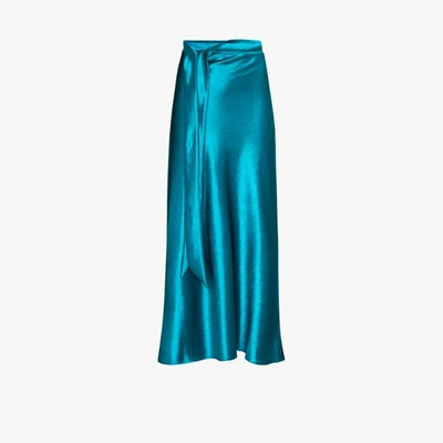 Shop Collina Strada Ribbon Yod Midi Skirt In Blue