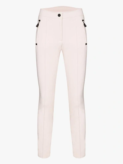 Shop Moncler Fitted Ski Trousers In Pink