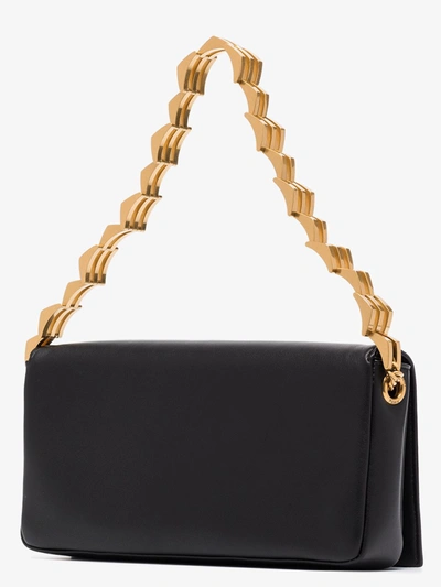 Shop Saint Laurent Black Kate 99 Leather Shoulder Bag