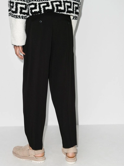 Shop Iroquois Wide Leg Trousers In Black