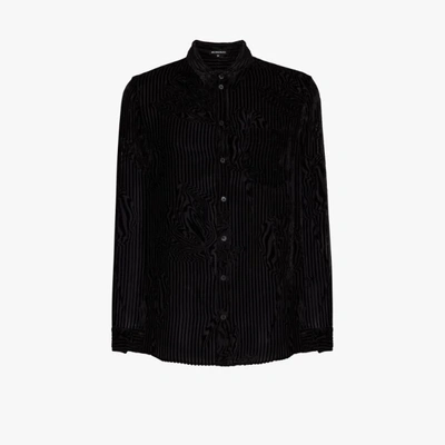 Shop Ann Demeulemeester Vasily Striped Shirt In Black