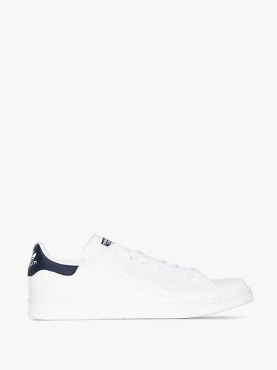 Shop Adidas Originals Stan Smith Faux Leather Sneakers In White