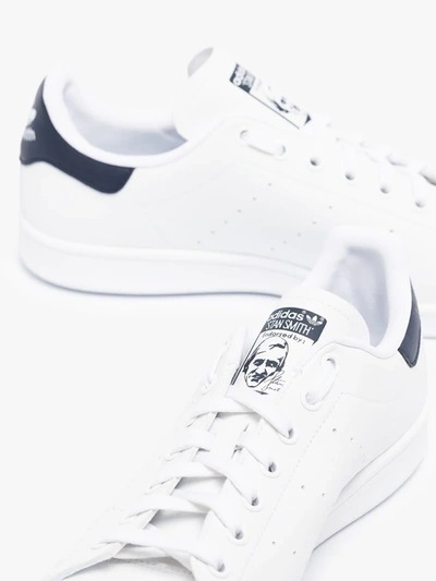 Shop Adidas Originals Stan Smith Faux Leather Sneakers In White