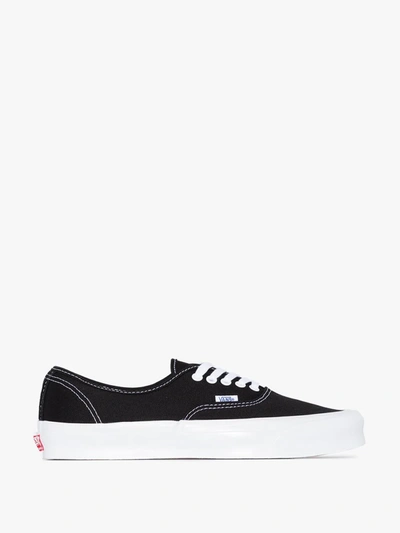 Shop Vans Ua Og Authentic Canvas Sneakers - Unisex - Leather/polyamide/polyimide/rubber In Schwarz
