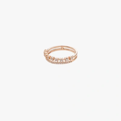 Shop Dana Rebecca Designs 14k Rose Gold Ava Bea Double Row Diamond Ring In Pink