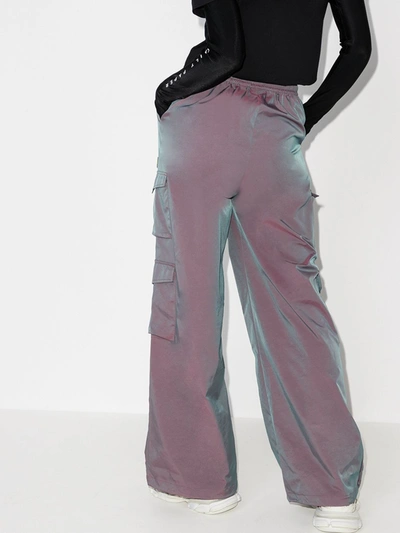 Shop Daily Paper Jensine Drawstring Track Pants In Purple