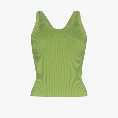 Shop Materiel Green Ribbed Knit Tank Top