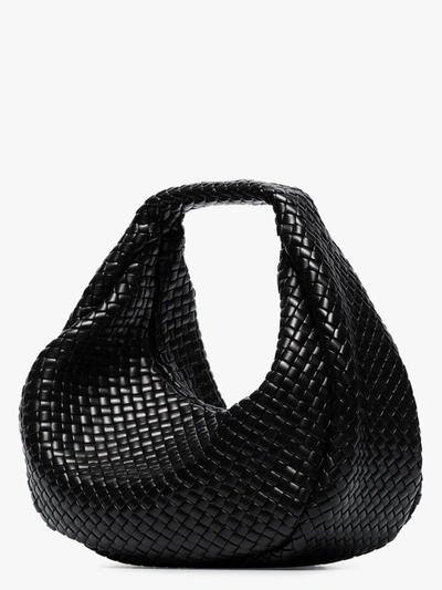 Shop Bottega Veneta Black Hobo Leather Shoulder Bag