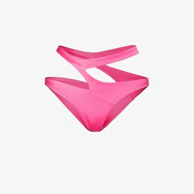 Shop Agent Provocateur Lexxi Asymmetric Bikini Bottoms In Pink