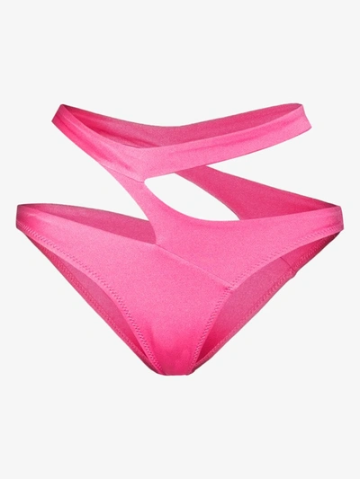 Shop Agent Provocateur Lexxi Asymmetric Bikini Bottoms In Pink