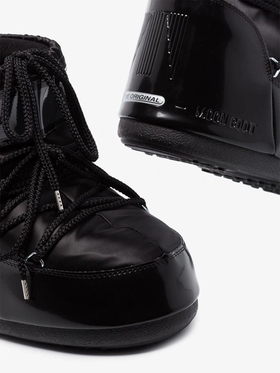 Shop Moon Boot Black Glance Classic Low Snow Boots