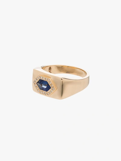 O Thongthai 14kt Yellow Gold Sapphire And Diamond Petra Ring In Gold