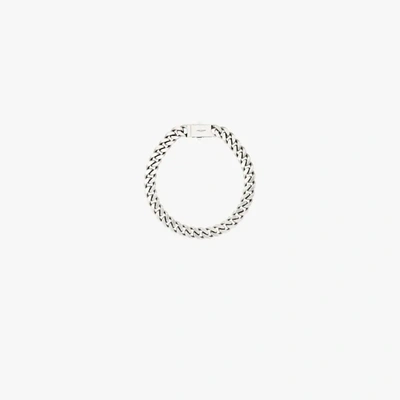 Shop Saint Laurent Silver-tone Curb Chain Necklace