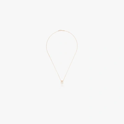Shop Repossi 18k Rose Gold Berbere Diamond Necklace In Pink