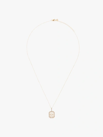 Mateo 14k Yellow Gold O Initial Diamond Necklace In Gold