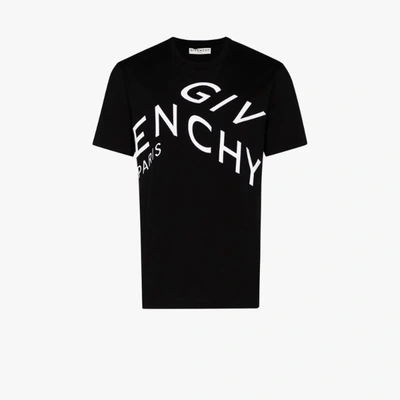 Shop Givenchy T-shirt Mit Logo-stickerei In Schwarz