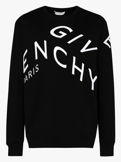 Shop Givenchy Sweatshirt Mit Logo-stickerei In Schwarz