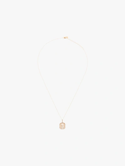Mateo 14k Yellow Gold E Initial Diamond Necklace In Gold