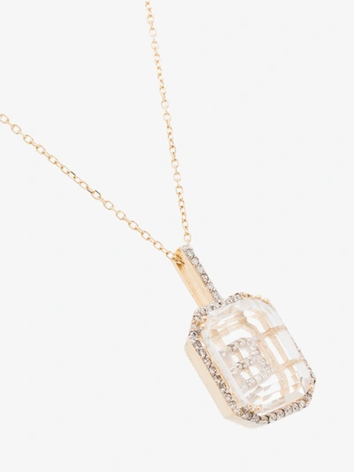Mateo 14k Yellow Gold B Initial Diamond Necklace In Gold