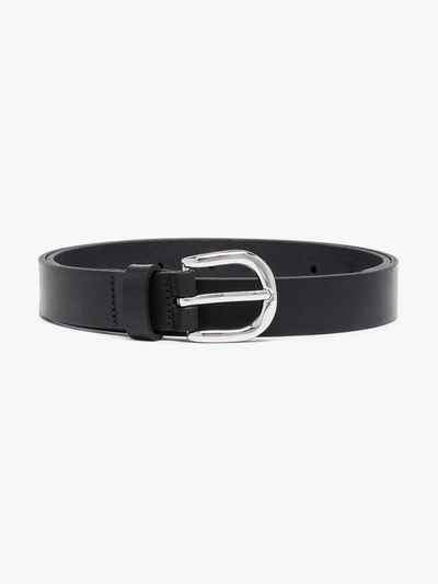 Shop Isabel Marant Black Zap Leather Belt