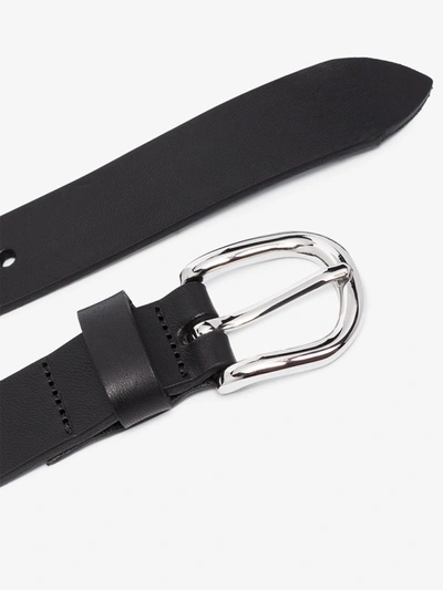Shop Isabel Marant Black Zap Leather Belt