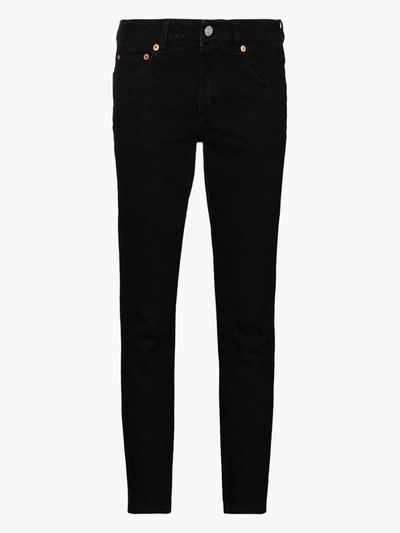 Shop Givenchy Logo Print Skinny Jeans In Black