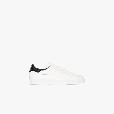 Shop Adidas Originals And Black Superstar Sneakers In White
