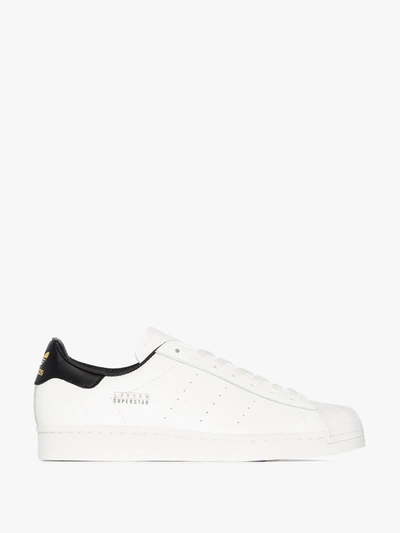 Shop Adidas Originals And Black Superstar Sneakers In White