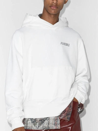 Shop Amiri White Banana Tree Print Hoodie